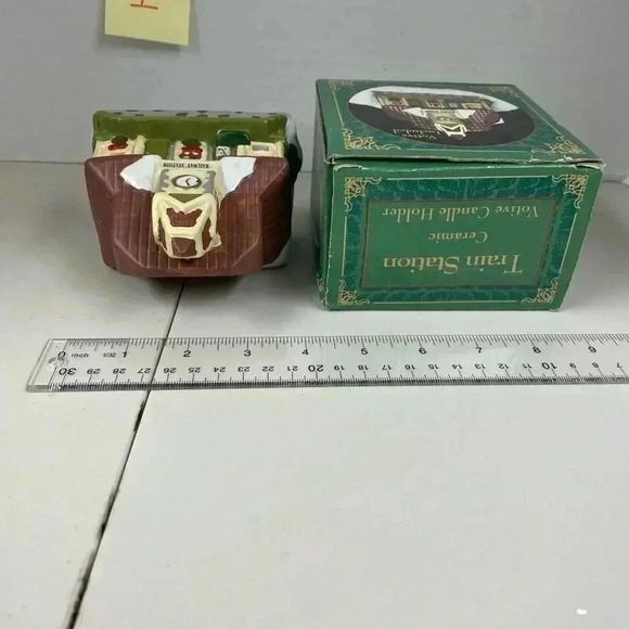 Giftco Inc Ceramic Train Station Votive Candle Holder - Picture 6 of 7